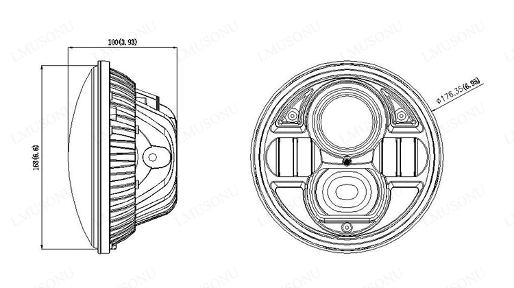 7 Inch Jeep Wrangler Offroad 45W LED Work Light Auto Parts